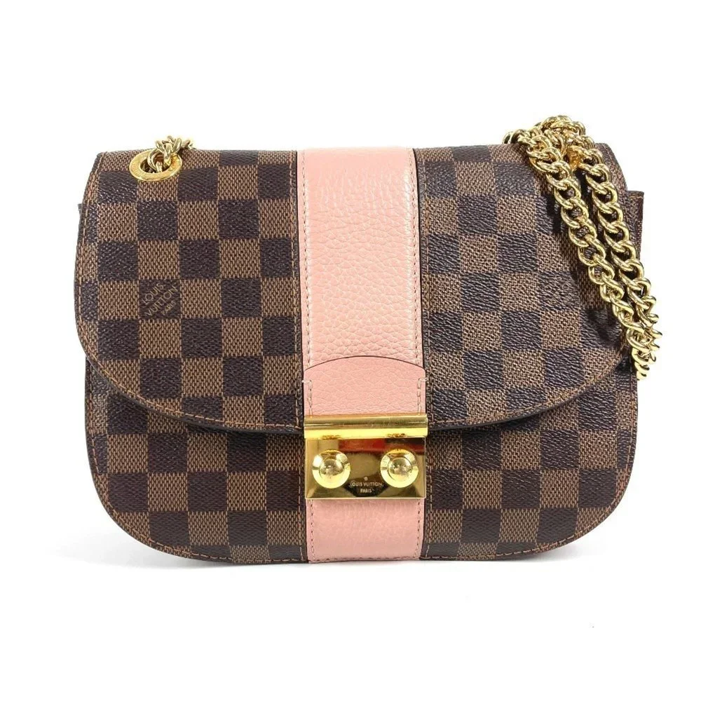LOUIS VUITTON Authentic Brown Damier Canvas Pochette Shoulder Bag